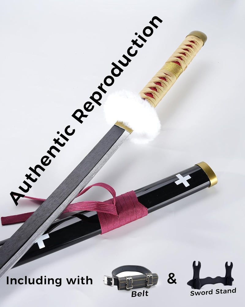 Cold Blade Katana Sword - 41 inches Katana Replica with Holster Belt and Display Stand - Sword with Authentic Design - Image 2